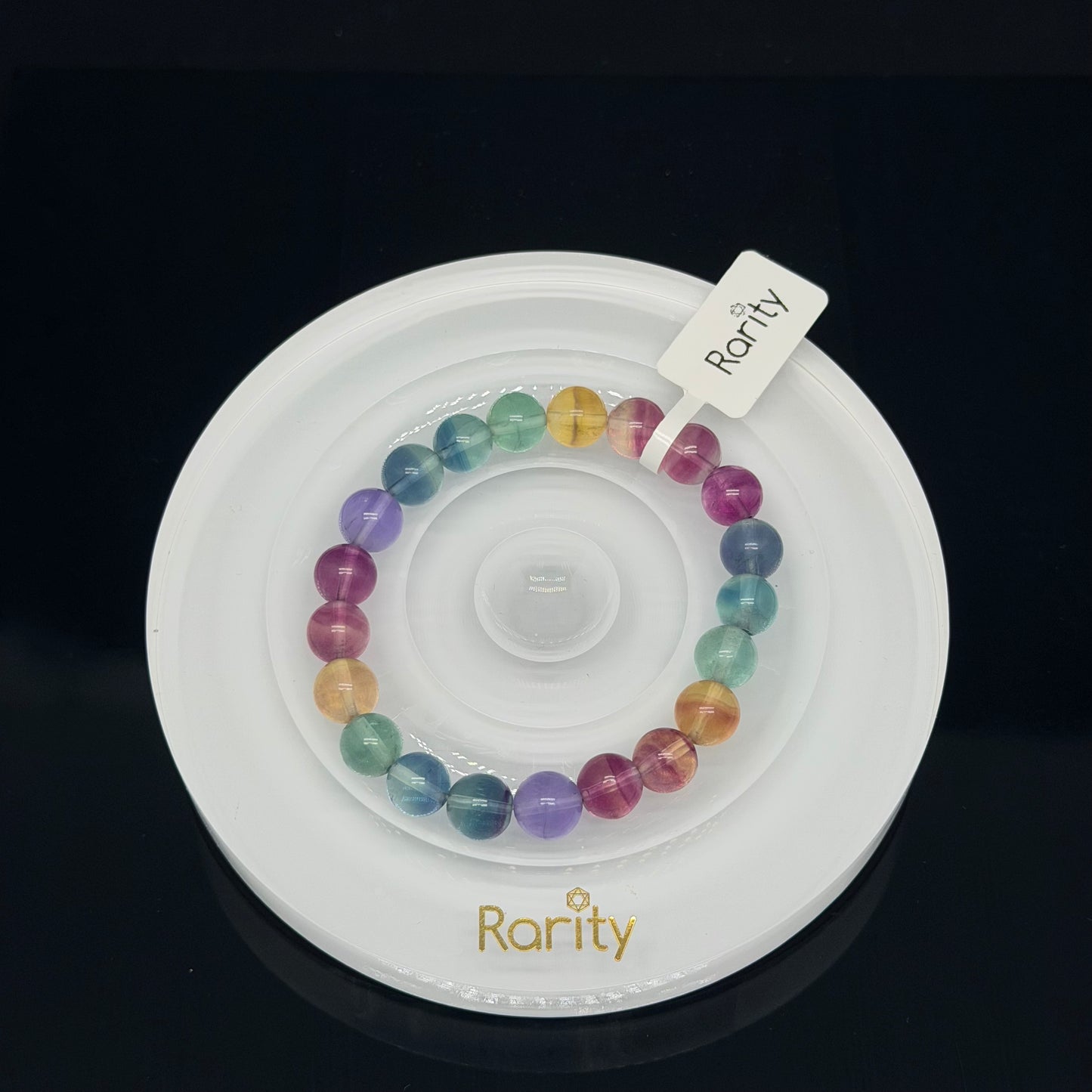 B011 高貨彩虹螢石手串8++mm
