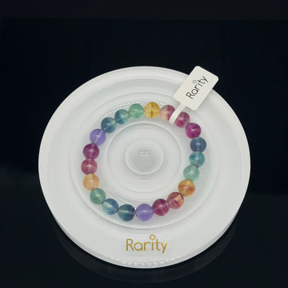 B011 高貨彩虹螢石手串8++mm