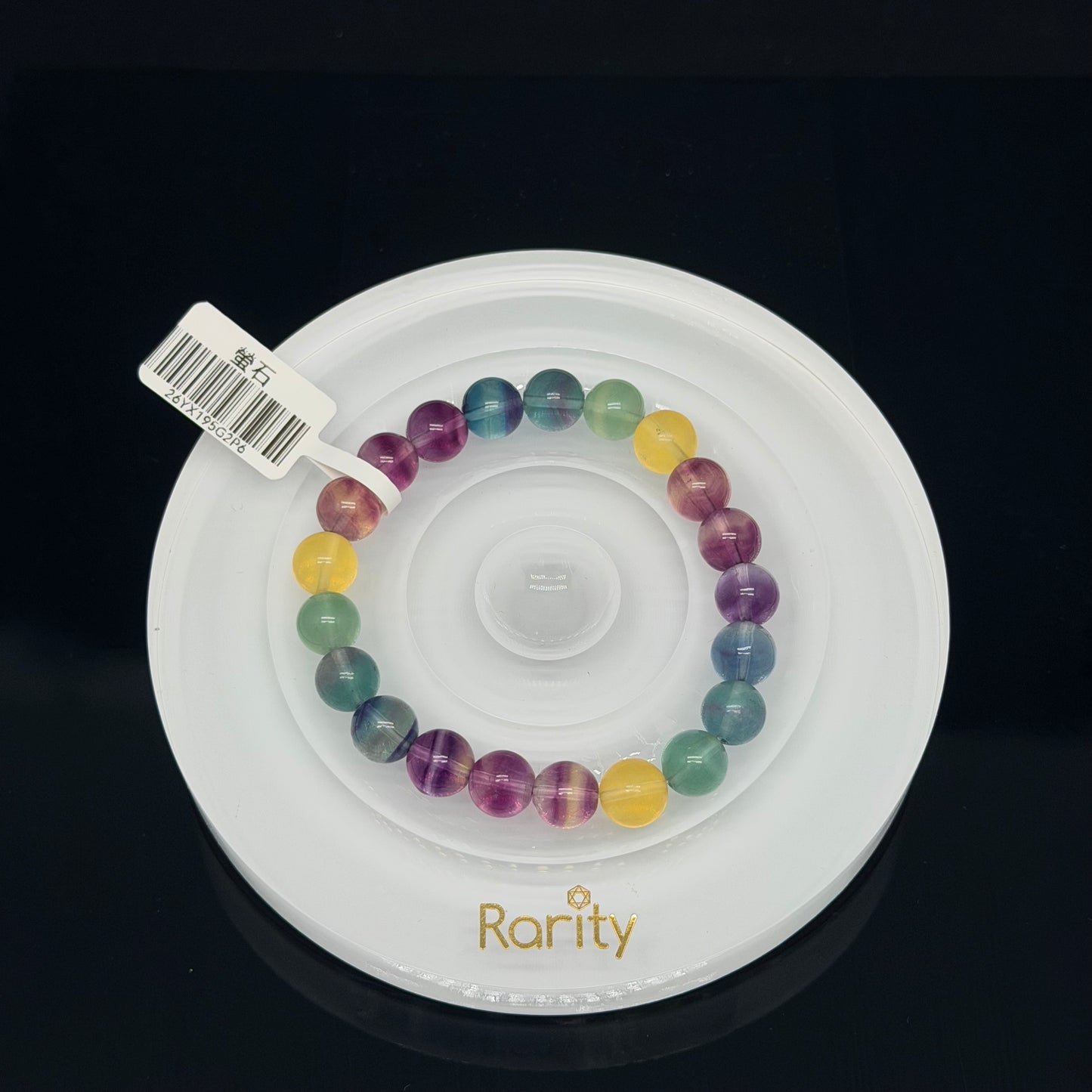B009 高貨彩虹螢石手串8++mm