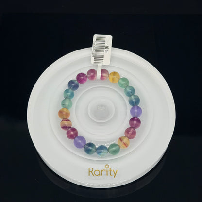 B011 高貨彩虹螢石手串8++mm