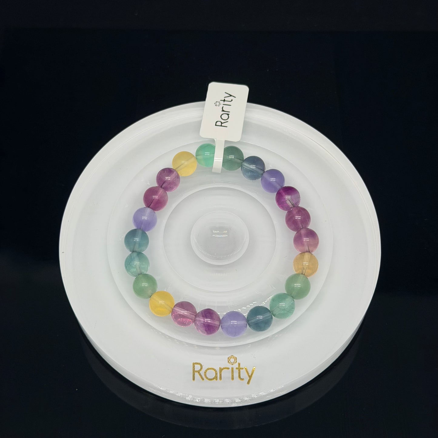 B004 高貨彩虹螢石手串8++mm